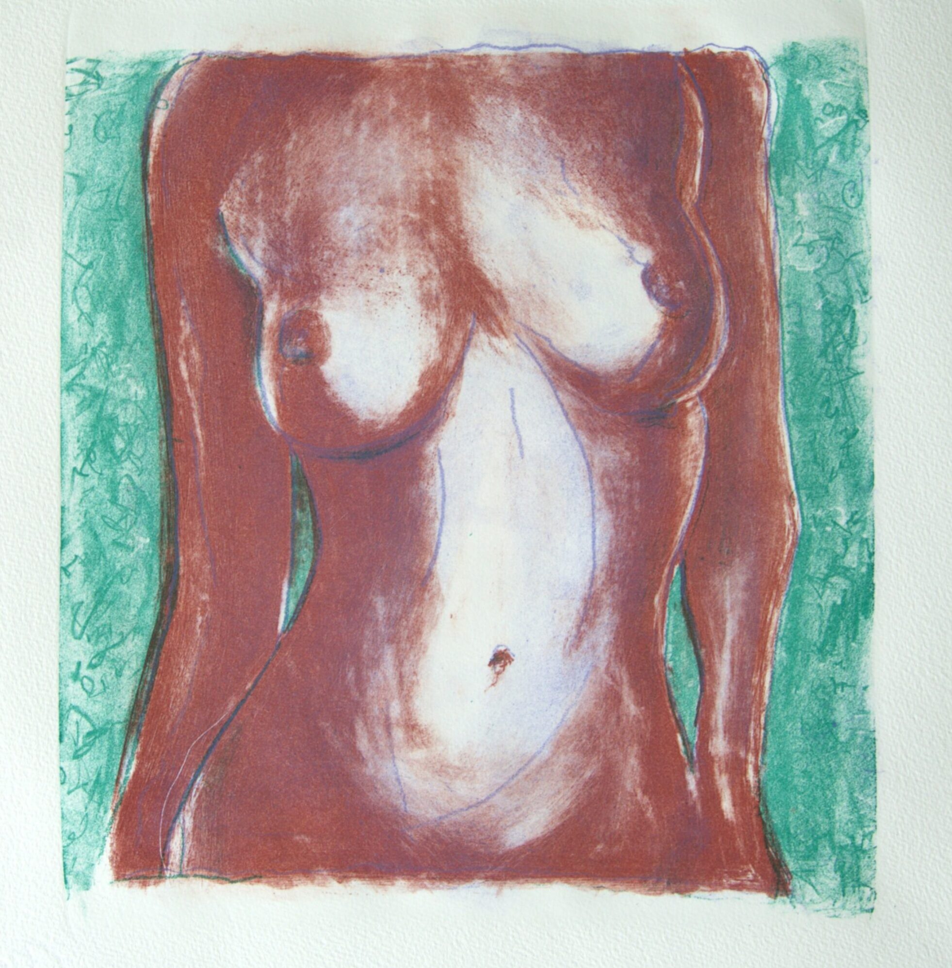 "Ohne alles" Lithografie Yvonne Brückner