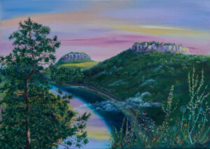 Ölgemälde Thiele-Aussicht am Nachmittag Yvonne Brückner